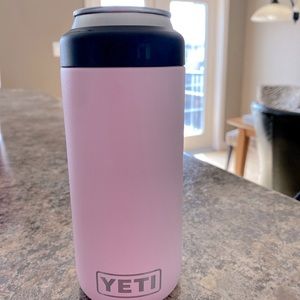 YETI Ice Pink Slim Can Colster